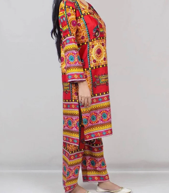 3 Pcs Women's Stitched Lawn Printed Suit